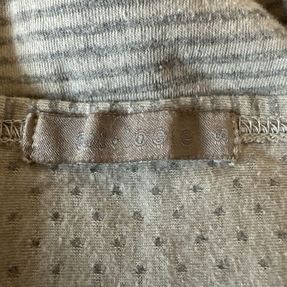 Cut Loose Womens Tunic Top Dress Size S Gray Cotton Knit Dot Stripe Pockets - Picture 7 of 7